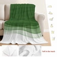 thumbnail image 5 of Ombre Waves Blanket Soft Cozy Warm Twin Blanket for Bed, Plush Fuzzy Flannel Fleece Blankets for Sofa, Abstract Art Gradient Sage Green Modern Throw Blankets for Couch, Gifts for Men, 60"x80", 5 of 9