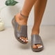 thumbnail image 5 of Nuevas sandalias con punta de boca de pez y tacón alto de cuña para mujer Wmkox8yii ytu5959, 5 of 7