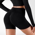 thumbnail image 4 of YESGG High Waisted Yoga Shorts for Women, Butt Lifting Seamless Ribbed Scrunch Shorts Running Gym Workout Shorts Pants, 4 of 6