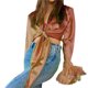 thumbnail image 3 of Txlixc Blusa de corte irregular para mujeres Txlixc moda, 3 of 9