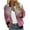 Hot Pink, variant on Jackets for Women Casual Windbreaker Jacket Fashion Colour Blocking Pocket Zipper Top Outerwear Coat Jacket