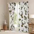 thumbnail image 3 of jejeloiu Jungle Animal Deer Blackout Curtains Set of 2 (52x84 Each),Rustic Camouflage Print Window Curtains,Camo Pattern Bowknot Curtains and Drapes For Kids,Microfiber Bedroom Decor, 3 of 6