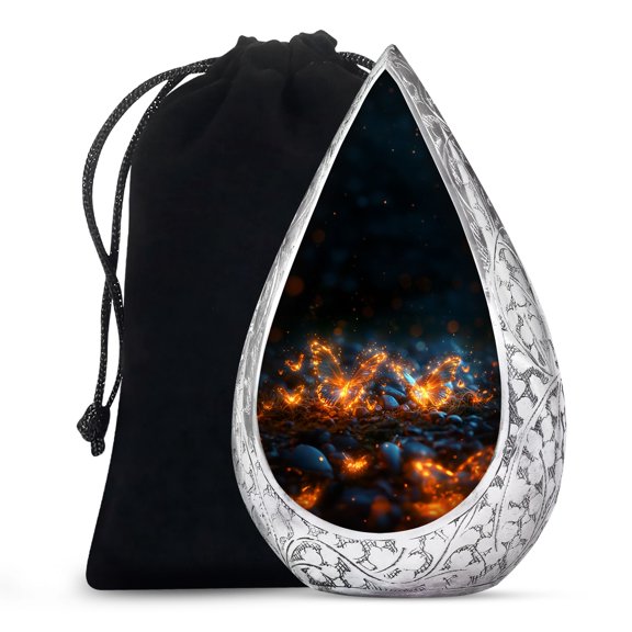 JAGSHASHI Butterfly Dreams - Burial Urn For Ashes - Urn For Ashes Adult Female - Burial Urns For Mom & Dad - Human Urn - Memorial Urn - Urn For Human Ashes For Adult Male & Female - 10 Inch - Large