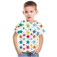 thumbnail image 4 of Sakmal Cute Clothes For Children Short Sleeve 3-14y Graphic Crew Neck Tee For Children, 4 of 5