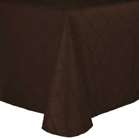 

Ultimate Textile (3 Pack) Embroidered Pintuck Taffeta 60 x 144-Inch Oval Tablecloth Chocolate Light Brown