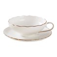 thumbnail image 1 of 1 Set Ceramic Coffee Cup With Plate Household Delicate Tea Cup (White), 1 of 8