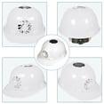 thumbnail image 4 of Leeye Solar Fan Hard Hat Ventilated Safety with Solar Powered Cooling Fan Breathable ABS Construction for Outdoor Work, White, One Size, 4 of 9