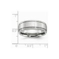 thumbnail image 6 of Cobalt Satin and Polished Ridged Edge 8mm Band Size: 11; for Adults and Teens; for Women and Men, 6 of 6