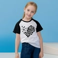 thumbnail image 5 of Frnrwgo Boys Girls Athletic Shirts Black Cute Heart Grpahic Raglan Short Sleeve Tee Tops 3-14 Years, 5 of 5