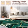 thumbnail image 2 of ODIKA 5' x 7' Machine Washable Non-Slip Area Rug, Contemporary Swirl High Traffic Rug, Green, 368823, 2 of 7