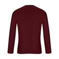 thumbnail image 5 of SERTG Men's Christmas Print Sports Shirt Long Sleeve Round Neck Casual Fashion Top Men Blouses Shirts Men's Christmas Tops(Wine,2XL), 5 of 5