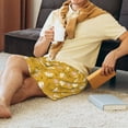 thumbnail image 6 of Kdxio Daisies Flowers Print Mens Sleep Shorts Bottoms Soft Comfy Pajama Wear Pants with Drawstring Pockets, 6 of 7