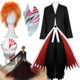thumbnail image 2 of Disfraz de Cosplay de Anime Bleach Kurosaki Ichigo, capa negra samurái, bata, Kimono, conjuntos de pantalones, ropa de fiesta de Navidad y Halloween, 2 of 4