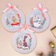 thumbnail image 4 of Kit de Inicio de bordado de Navidad, juego de punto de cruz DIY para principiantes, flor impresa, costura, arte, pintura artesanal, decoración del hogar, Papá Noel Gif, 4 of 4