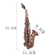 thumbnail image 2 of Saxofón Saxofón soprano antiguo rojo Sib clave Instrumento de viento de madera Material de latón con estuche de transporte Soporte para saxo Guantes de caña Paño de limpieza Cepillo Correa para saxofó Tomshoo Saxofón, 2 of 6