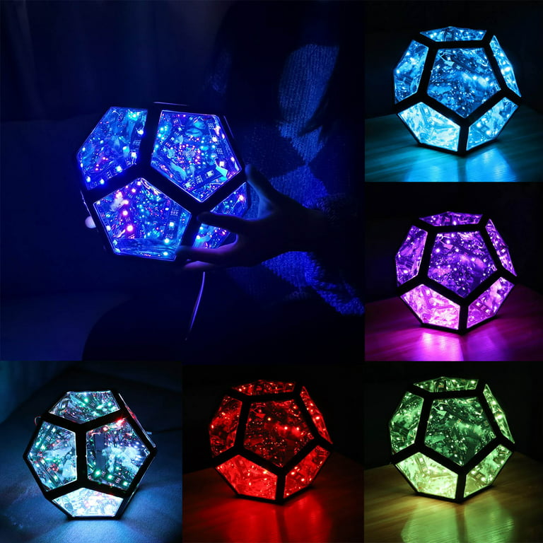 Infinite Dodecahedron Color Art Light USB Charging Lamp Home Desktop Decoration