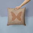 thumbnail image 2 of Carolines Treasures BB1046-BL-BN-PW1414 Butterfly Burlap and Brown   Canvas Fabric Decorative Pillow BB1046 14Hx14W, 2 of 4