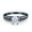 Black Tone CZ, variant on Solitaire Floral Accent Oval Rainbow CZ Ring 925 Sterling Silver Size 4