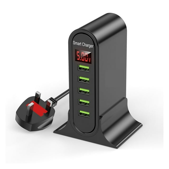 5 Port USB Charger For LED Display Multi USB Charging Station Universal Phone Desktop Wall ,Portable Station