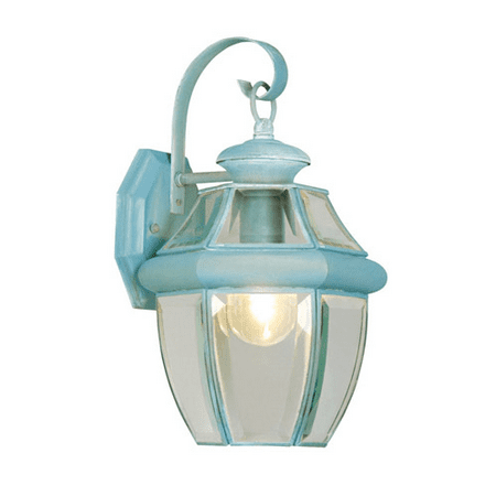 

Wall Sconces 1 Light With Clear Beveled Glass Verdigris size 13 in 100 Watts - World of Crystal