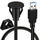 thumbnail image 4 of Cable de montaje empotrado USB 3,0 macho a tipo C 3,0 hembra, 1M, 5Gbps, para salpicadero de coche, 4 of 5
