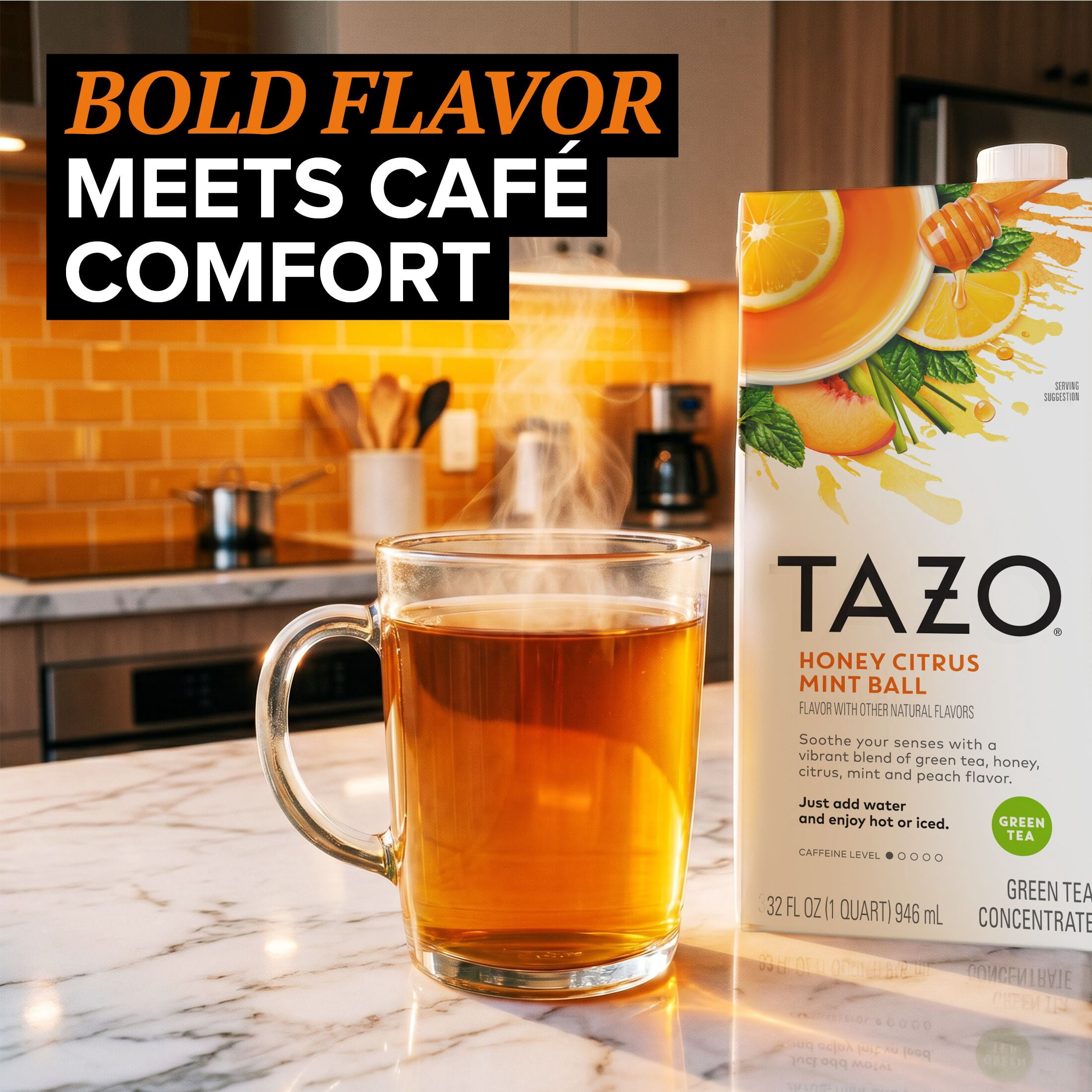 TAZO Honey Citrus Mint Ball Green Tea Liquid Concentrate 32 fl oz