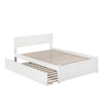 thumbnail image 4 of Pemberly Row Modern Wood Queen Bed with Footboard/Trundle in White, 4 of 7