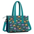 thumbnail image 2 of Teacher Tote Bag,Dinosaur and Palm Tree Pattern Teacher Utility Tote Bag,Large Work Tote Bags for Women with Multiple Pockets,Top Zipper Closure,13.8x10.6x6.7 Inch, 2 of 5