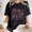 Black, variant on Short Sleeve Womens Tops,Clothes under $5 fashion,Women's Fashion Summer Round Neck Drop Sleeves Leisure Short Sleeve Flower Printing Tops Black XXL