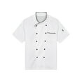 thumbnail image 3 of inhzoy Men's Chef Uniform Short/Long Sleeve Chef Jacket Button Down Hotel Kitchen Canteen Work Wear White Short Sleeve 4XL, 3 of 6
