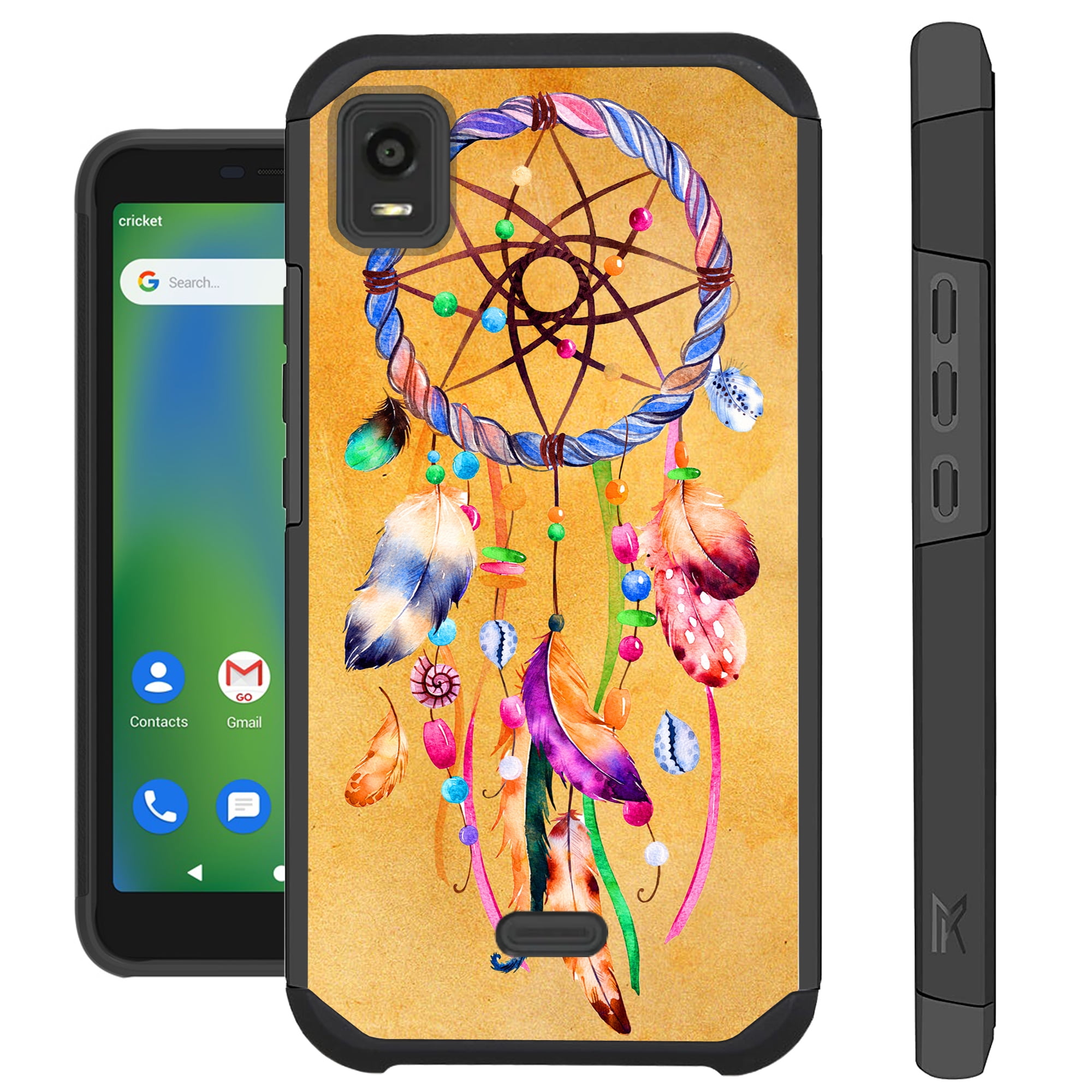 Compatible with Cricket Debut Smart Hybrid Fusion Guard Phone Case Cover (Dreamcatcher Faded