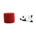 thumbnail image 1 of Escabel,Reposapiés pequeño,taburete otomano,sofá,taburete de té,Reposapiés Cubo Taburete Taburete para Dormitorio Baño,Reloj de pared,Reloj de pared Panda Decoración del hogar Lindo, 1 of 8