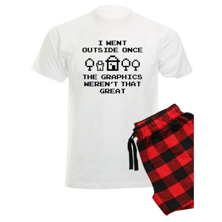 

CafePress - I Went Outside Once - Men s Light Pajamas