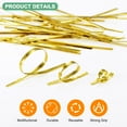 thumbnail image 2 of 800Pack Metal Twist Ties, 6cm Metallic Twists Tie Bread Bags Twisty-Ties, Gold, 2 of 6