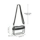 thumbnail image 2 of Uxcell 8"x5" Bolsa de mano transparente aprobada por el estadio de PVC con correa para el hombro, negra, 2 of 6