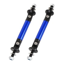2Pcs Universal Adjustable Front Bumper Lip Lever Splitter Support Rod Blue for Car