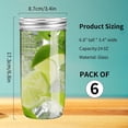 thumbnail image 2 of 24 Oz Mason Jars,6 Pack Wide Mouth Mason Jars 24Oz with Lids,Tall Mason Jars, 2 of 6