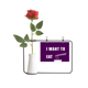 thumbnail image 1 of Comer fideos deseo vida Botella de decoración de jarrones colgantes de flores rosas artificiales, 1 of 3