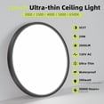 thumbnail image 5 of 12 Inch Flush Mount LED Ceiling Light, 5CCT 3000K-6500K, 24W 2800LM Ultra-Thin Round Black Light for Hallway Bathroom Bedroom Kitchen – 1 Pack, 5 of 8