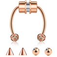 thumbnail image 4 of facefd Magnetic Fake Septum Nose Rings Hoop Horseshoe for Women Xiangbala 5 Mix, 4 of 7