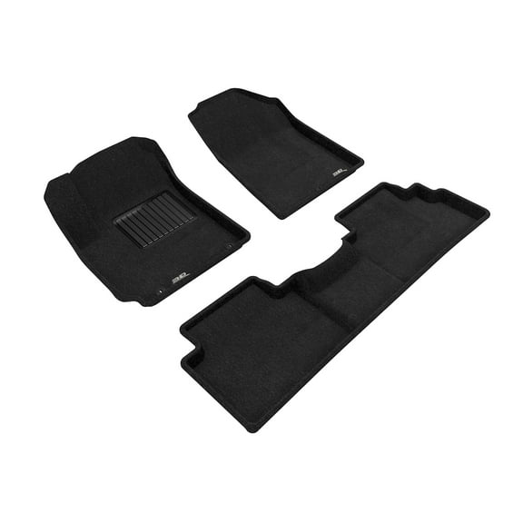 3D MAXpider Custom Fit Elegant Floor Mat (Black) Compatible with Kia Soul 2020-2025 - Full Set