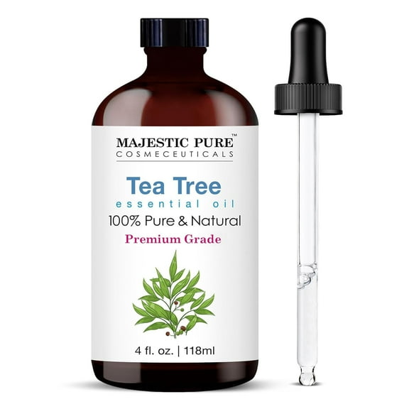 Majestic Pure Tea Tree Essential Oil, Premium Grade, Pure and Natural Oil, 4 fl oz