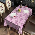 thumbnail image 2 of Pink Breast Cancer Rectangle Tablecloth 60"x120",Waterproof Polyester Rectangle Table Cloth, Wipeable Spillproof Polyester Tablecloth for Dining, Camping, Indoor and Outdoor, 2 of 6