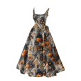thumbnail image 1 of Halloween pour Femmes Robe Évasée Imprimée Sans Manches Tunique Invité de Mariage Robe de Soirée Formelle Tenue Élégante, 1 of 3