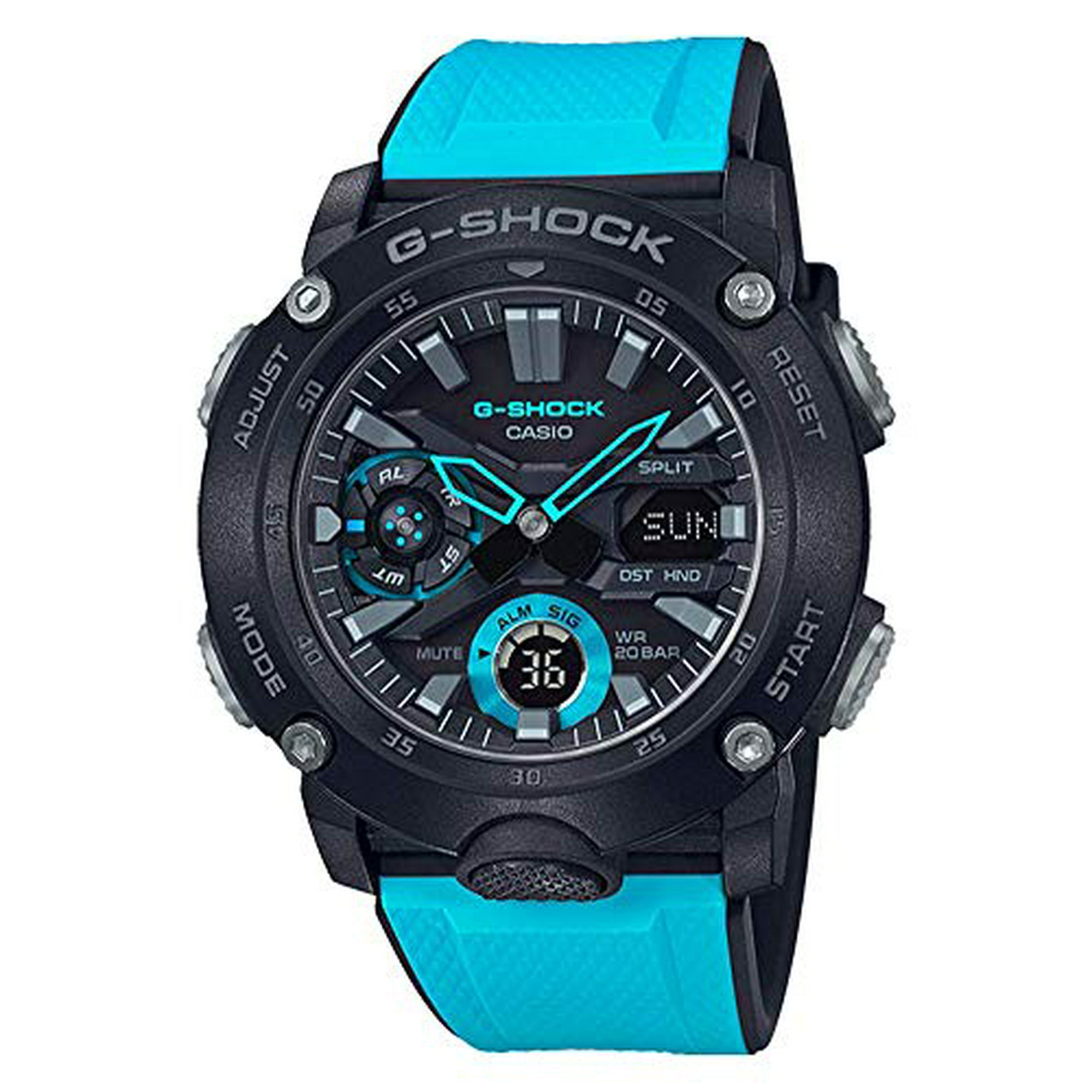 Casio Mens Analogue Digital Quartz Watch with Resin Strap GA 2000 1A2ER Walmart