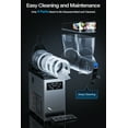 thumbnail image 7 of Leacco Commercial Slush Machine, 15L Frozen Drink Margarita Machine Smoothie Slushie Maker Stainless Steel 110V, 500W, 4 Gallon, 7 of 7