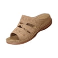 thumbnail image 2 of Commforr Womens Sandals With Arch Support, Women's Orthopedic Sandals with Arch Support - Slip-On Wedge Platform Summer Shoes, Non-Slip Beach Shoes & Breathable Design, Light Brown, 9, 2 of 7