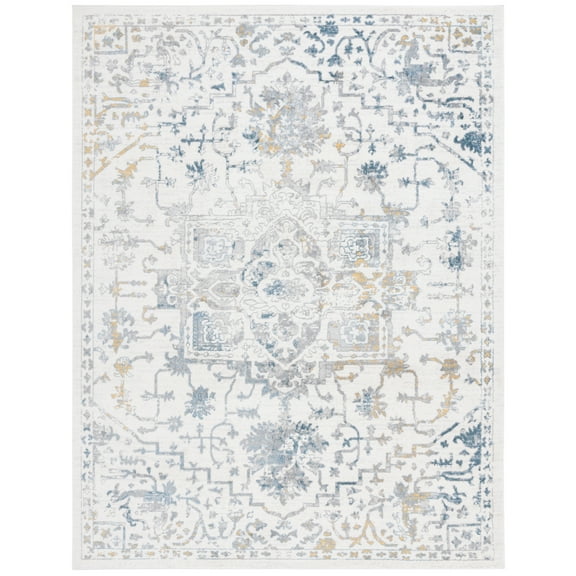 SAFAVIEH Layla Jermaine Floral Area Rug, Ivory Grey/Blue, 8' x 10'