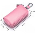 thumbnail image 4 of LAICAIW Genuine Leather Car Key Holder Bag Keychain Case Wallet with 8 Hooks Zipper Closure For Men And Women, 4 of 7