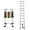 14#Antique Silver, variant on Telescopic Ladder, 9.5 Foot Aluminum Button Telescopic Ladder With 2 Triangular Stabilizers And Hooks, Multi-Purpose Ladder, Maximum Load-Bearing Capacity Of 330 Pounds, Suitable For Industrial And